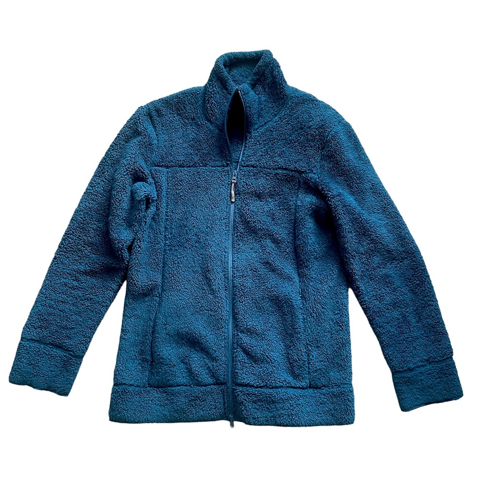 Athleta Jacket Large women’s Sherpa Fleece Winter Wear Zip Up Pockets